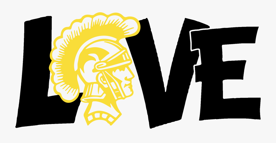 School Mascot Love T-shirts - Trojan Head, Transparent Clipart