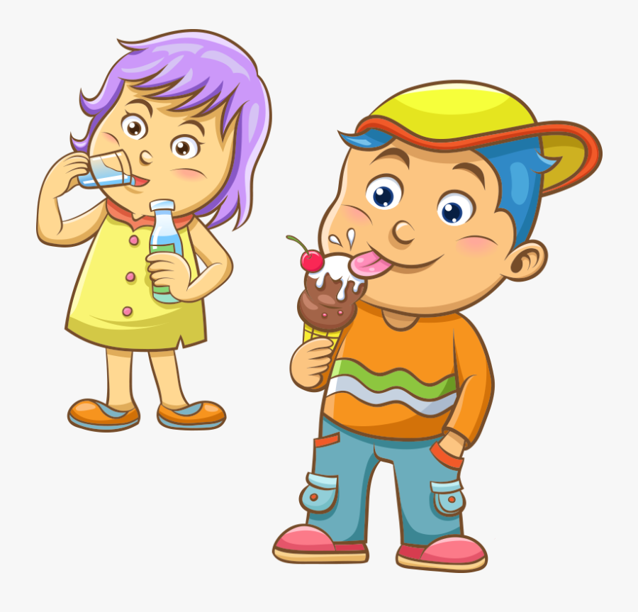 Transparent Divorce Clipart - Eating Ice Cream Clipart, Transparent Clipart