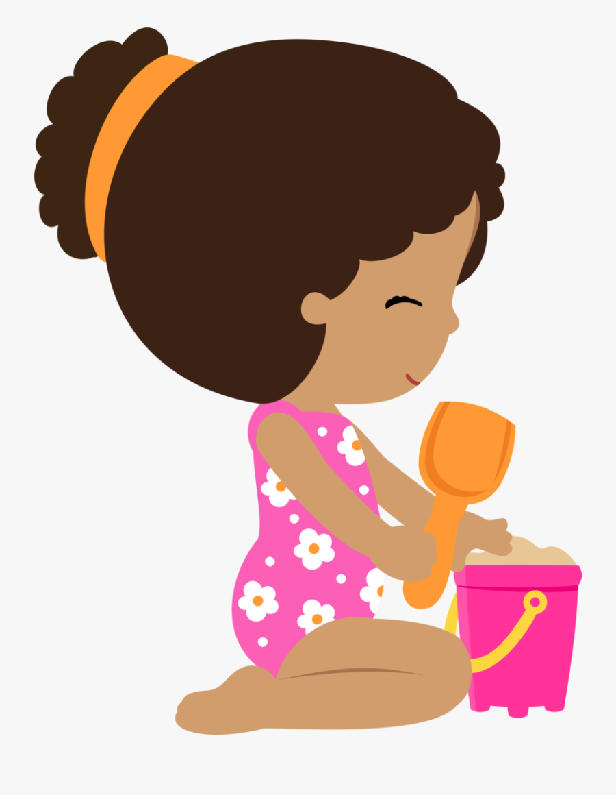 Menina Na Praia Png, Transparent Clipart