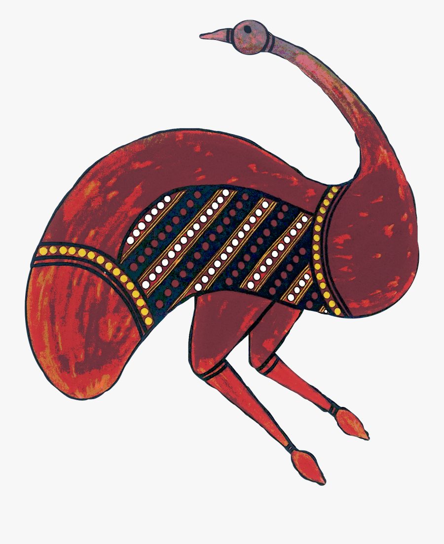 Transparent Australian Animals Clipart - Emu Aboriginal Clip Art, Transparent Clipart