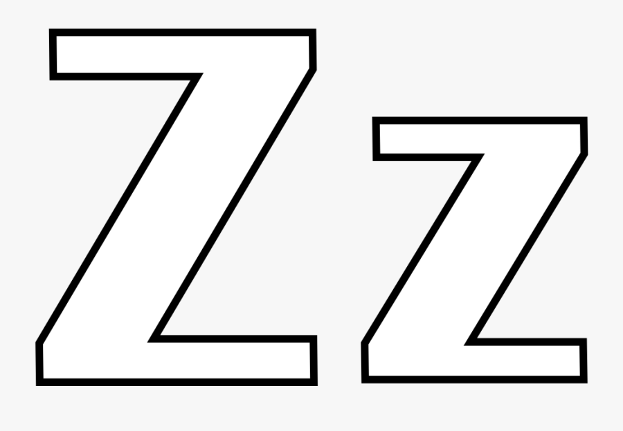 Letter Z Coloring Pages - Letter Z Clipart Black And White, Transparent Clipart