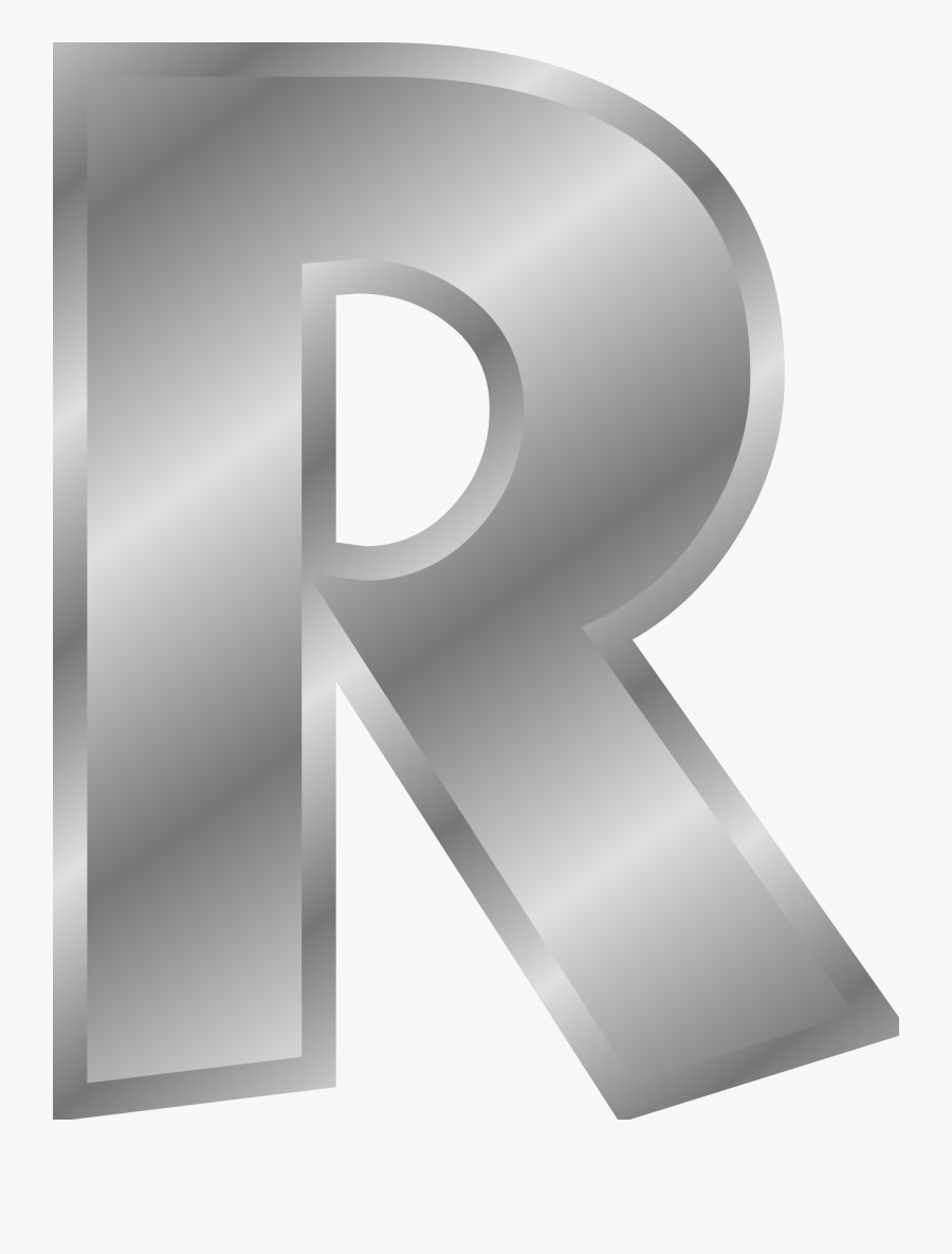 Clipart - Letter R In Gold, Transparent Clipart