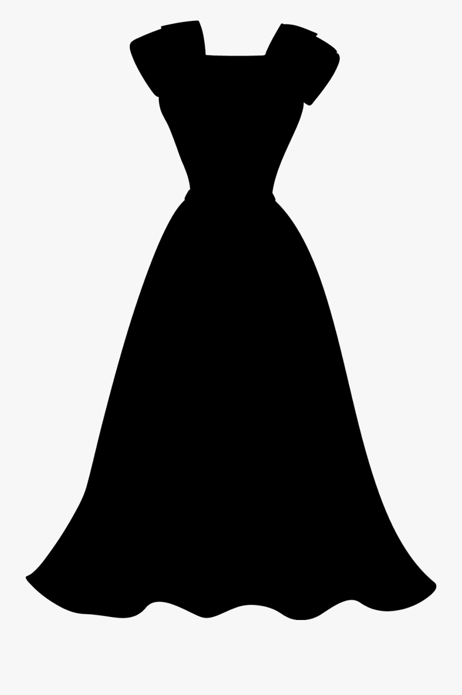 Black & White - Gown, Transparent Clipart