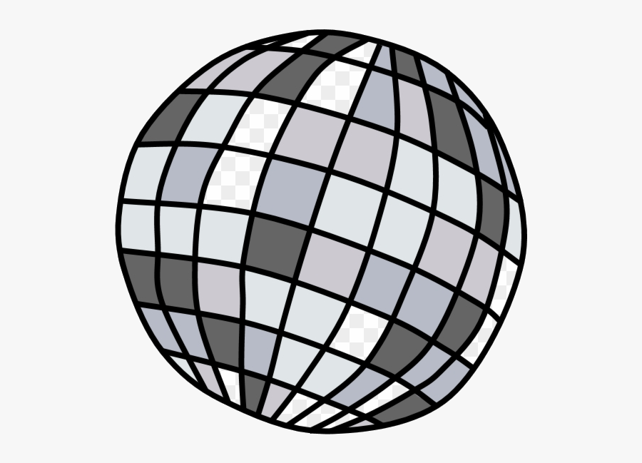 Disco Ball Silver Blue Free Transparent Clipart Png - Disco Ball Clipart Black And White, Transparent Clipart