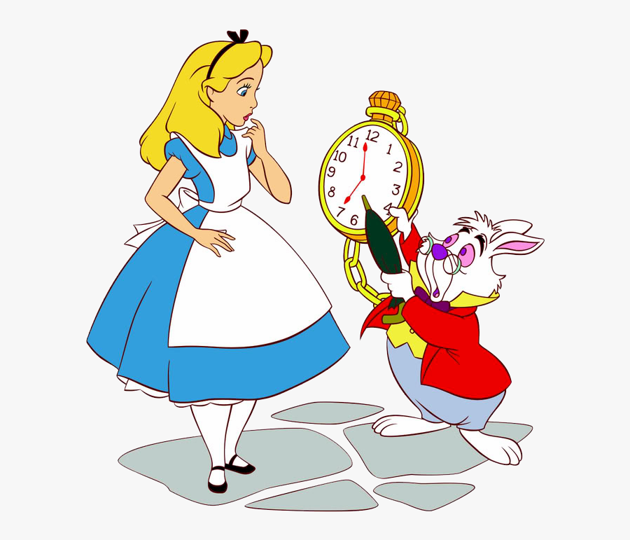 28 Collection Of White Rabbit Alice In Wonderland Clipart - Alice In Wonderland White Rabbit And Alice, Transparent Clipart