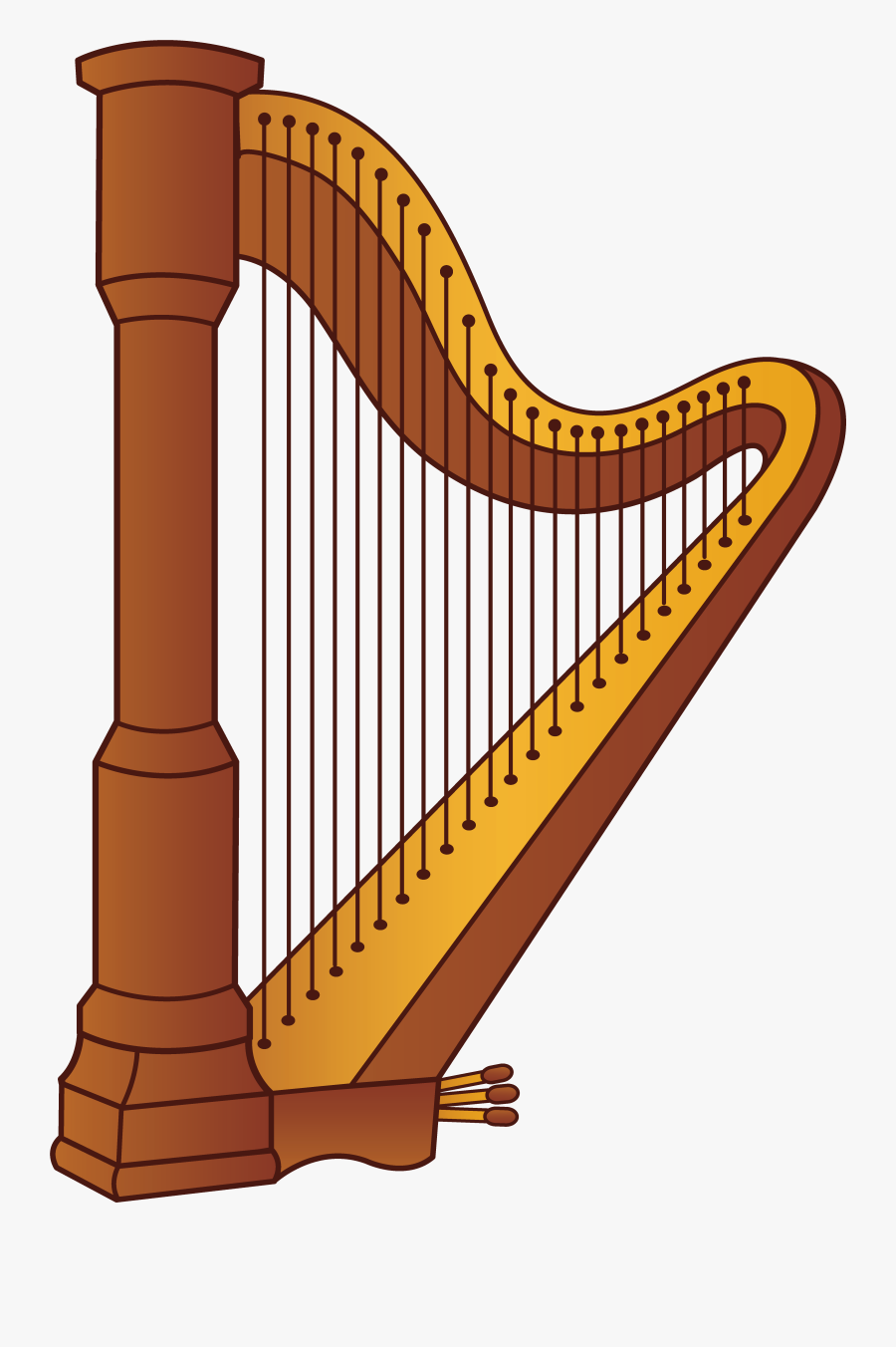 Transparent Lyre Png - Harp Clipart, Transparent Clipart