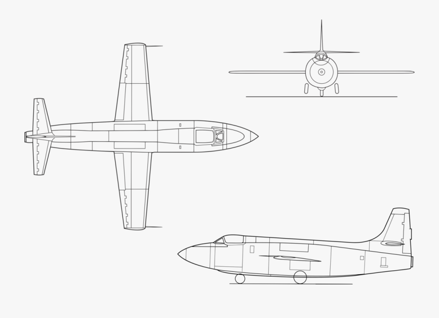 Line Art,technical Drawing,flight - Bell X 1, Transparent Clipart