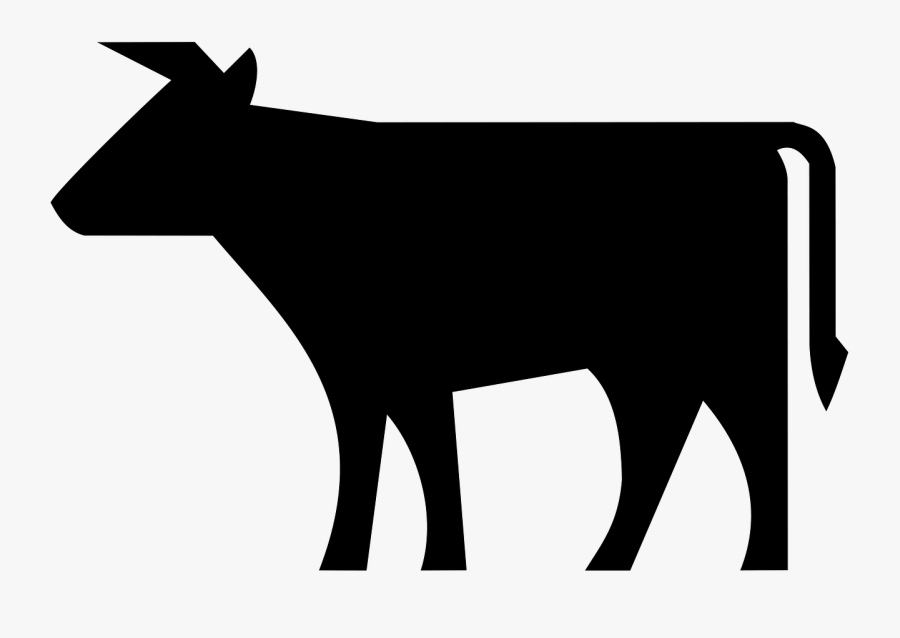 Angus Cattle Beef Cattle Farm Animals - Cow Silhouette Clip Art, Transparent Clipart