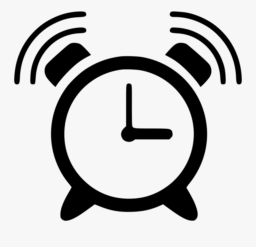 Clip Art,line Art,icon,clock,black And White - Alarm Clock Ringing Icon, Transparent Clipart