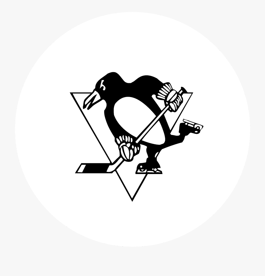 Line Art,illustration,clip Art,black And Book - Pittsburgh Penguins Logo Black And White, Transparent Clipart