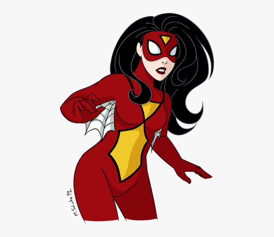 Batgirl Clipart Spidergirl - Drawings Of Spider Woman, Transparent Clipart