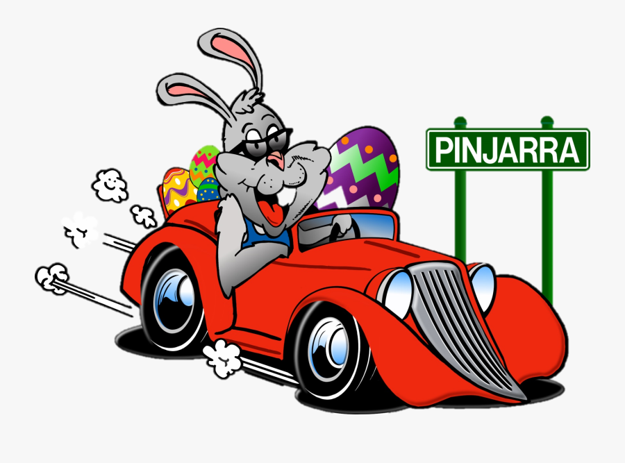 Easter Bunny Car - Easter Bunny In A Car, Transparent Clipart