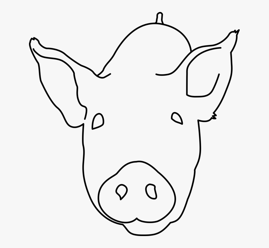 Pig Computer Icons Head Snout Drawing - Draw A Pig Head, Transparent Clipart