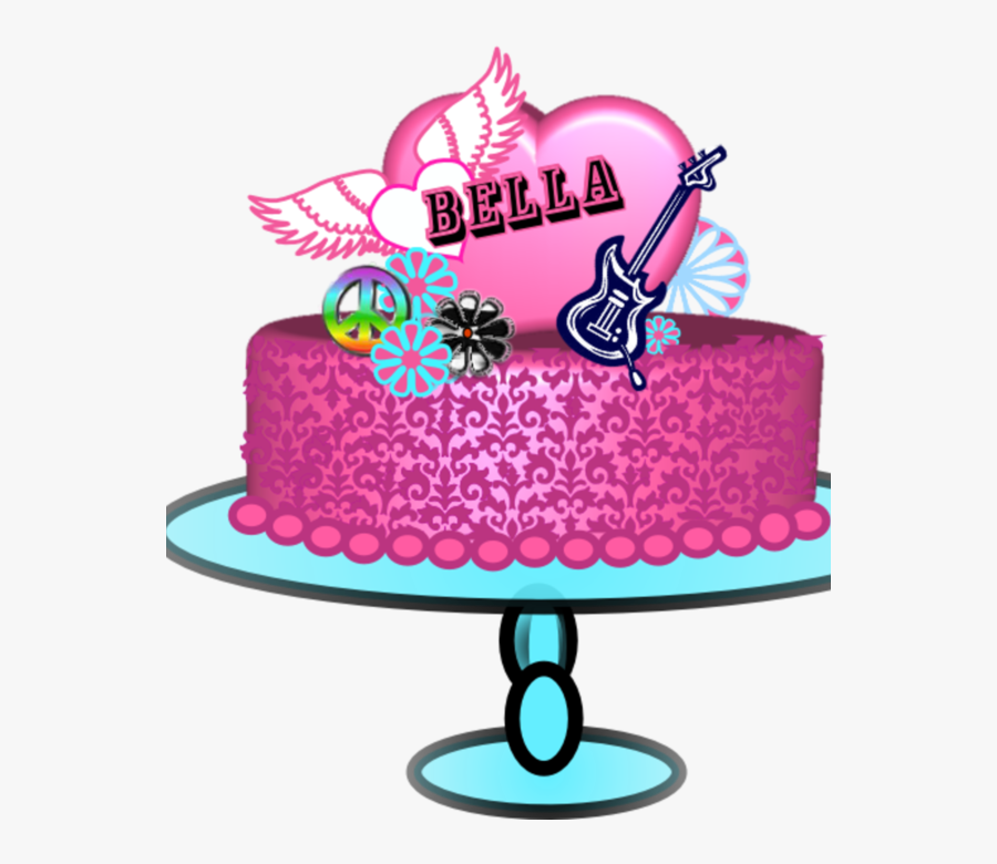 Rock N Roll Birthday - Birthday Cake, Transparent Clipart