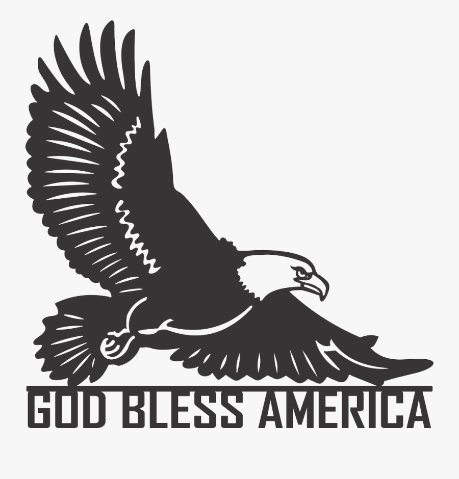 God Bless Usa Eagle, Transparent Clipart