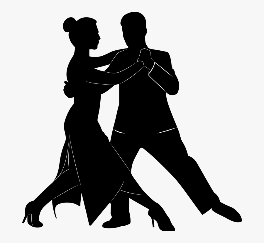 Performing Arts,team Sport,silhouette - Tango Dance Couple Silhouette, Transparent Clipart