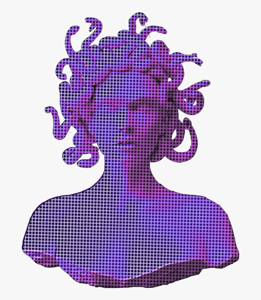 Ftestickers Sculpture Vaporwave Aesthetic Holographic Medusa Png
