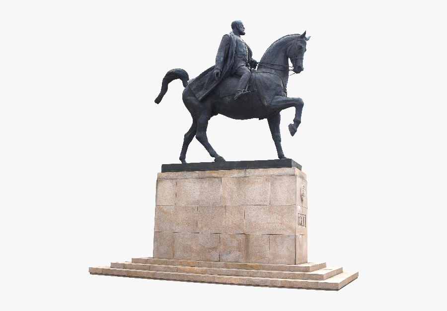 Man Riding Horse Statue Png - Central University Library, Transparent Clipart