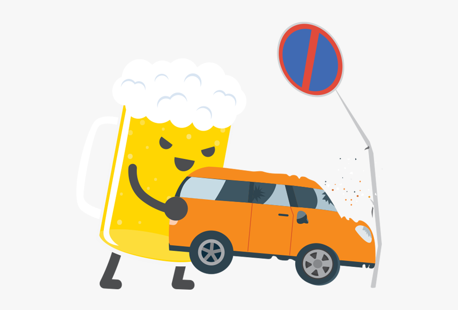 Cartoon Drunk Driving Accident, Transparent Clipart