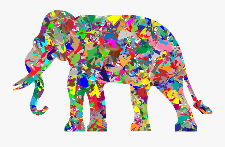 Modern Elephant Cliparts - Modern Art Elephant, Transparent Clipart