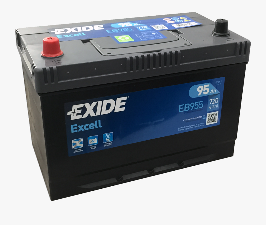 Automotive Battery Transparent Png - Exide Eb950, Transparent Clipart