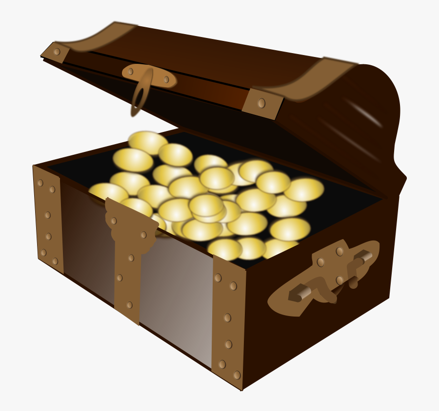 Pirate Chest Clip Art - Cartoon Treasure Chest Png Open, Transparent Clipart