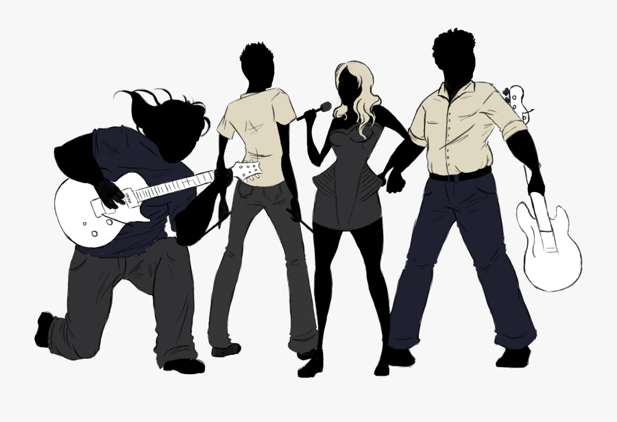 Music Band Png Hd Image - Dancers And Band Silhouette Png, Transparent Clipart