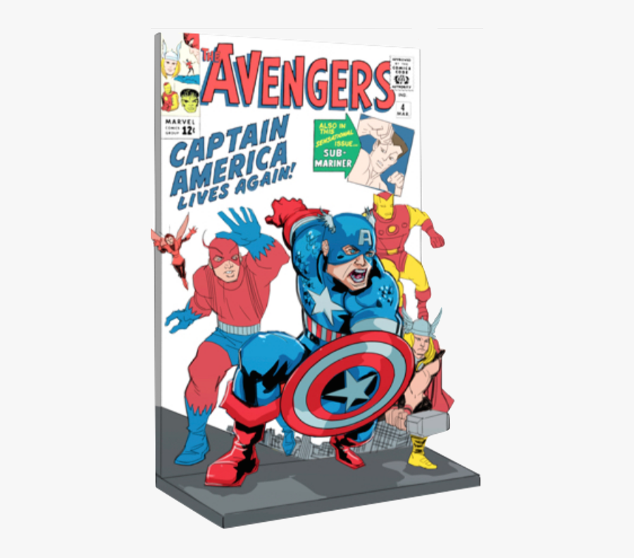 Captain America Comic Early, Transparent Clipart