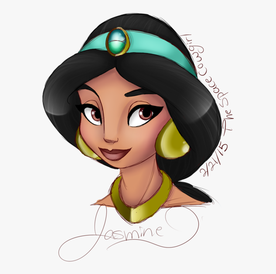 Princess Jasmine Clipart Silhouette - Cartoon, Transparent Clipart