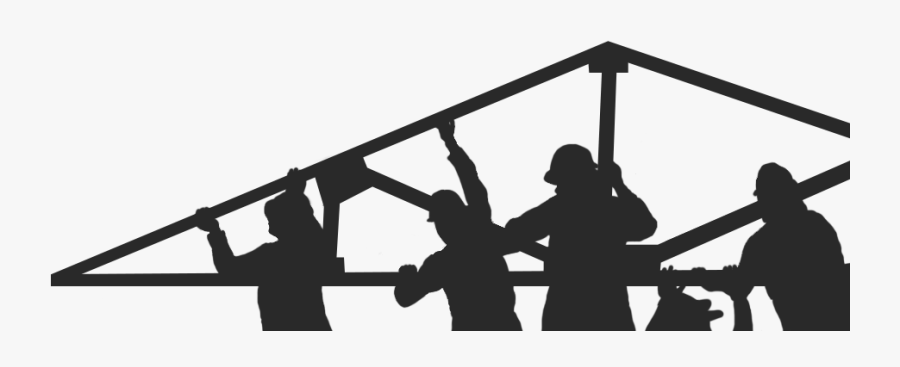 Habitat For Humanity Lake County - Home Construction Silhouette, Transparent Clipart