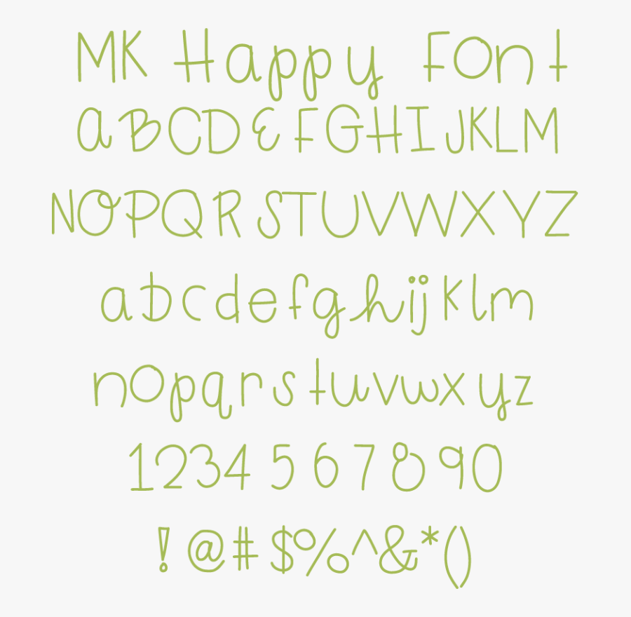 Happy Fonts, Transparent Clipart