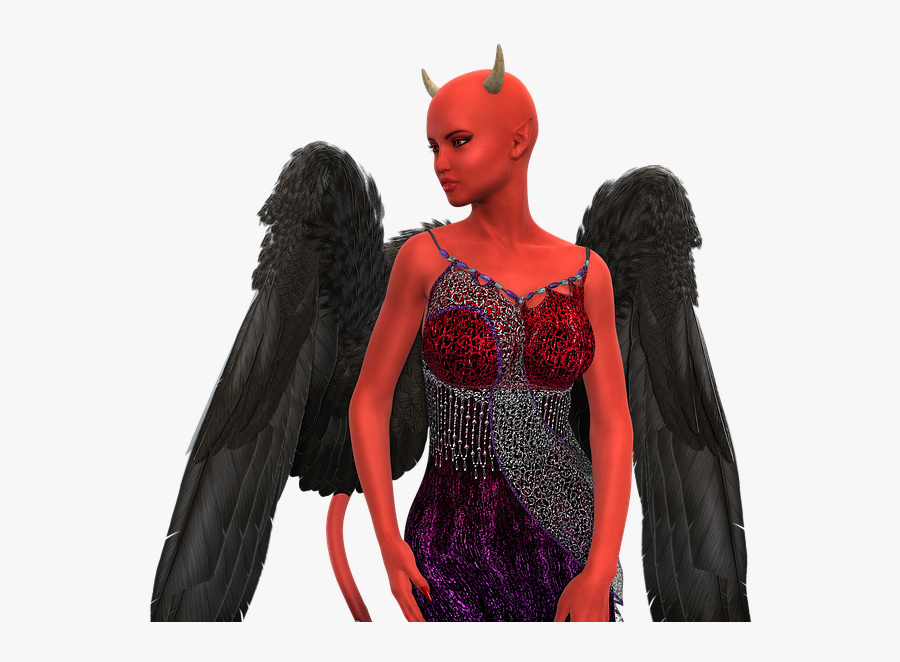 Woman, Devil, Female, Hell, Face, Body, Femininity - Halloween Costume, Transparent Clipart