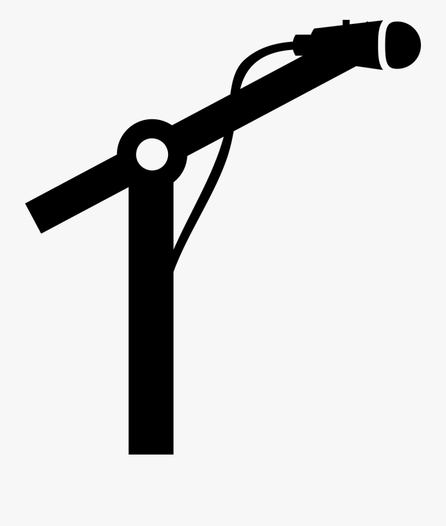 Microphone On A Mic Stand Comments - Mic Stand Icon, Transparent Clipart