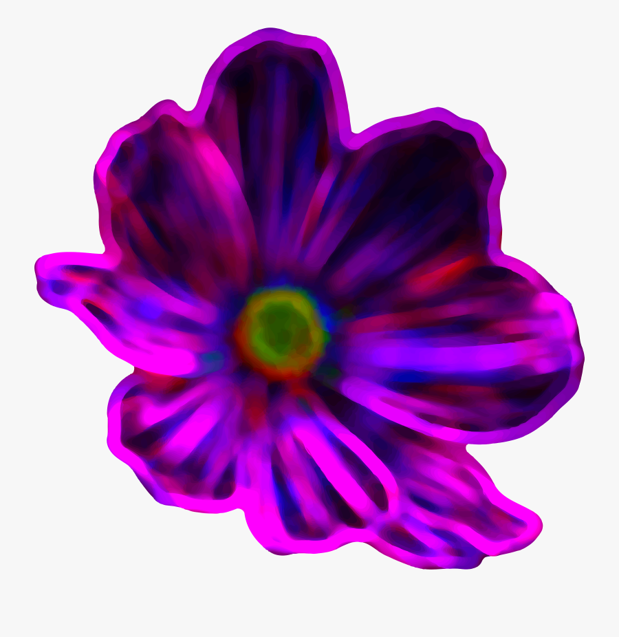 Transparent Neon Clipart - Flowers Neon Png, Transparent Clipart
