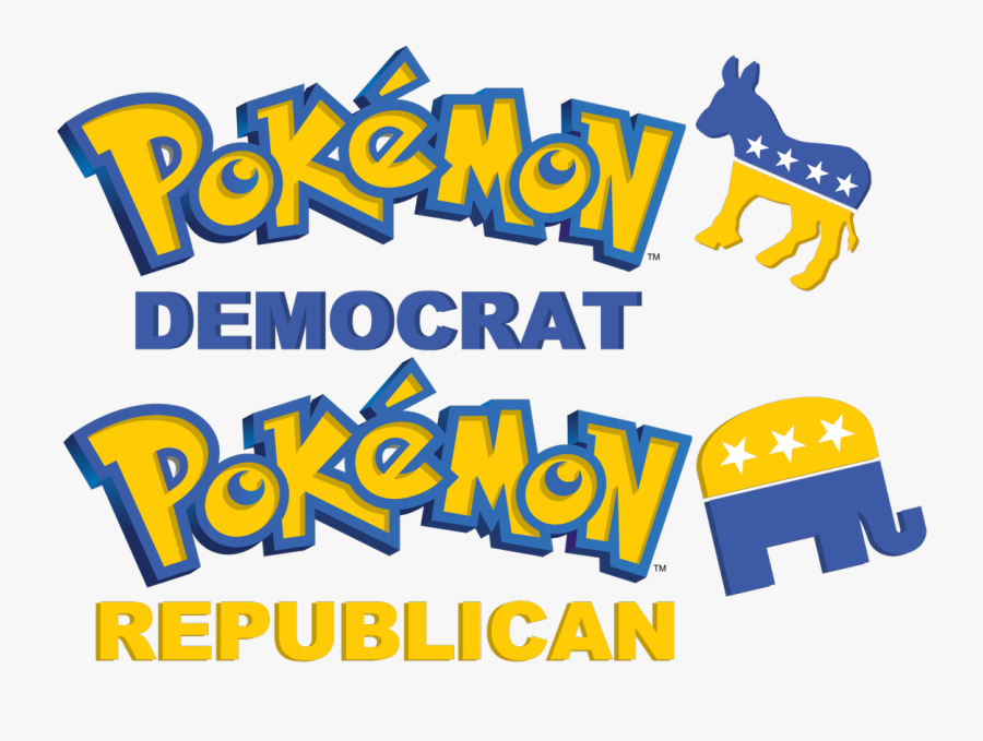 Hawaiiansnowman On Twitter - Pokemon Democrat And Republican, Transparent Clipart