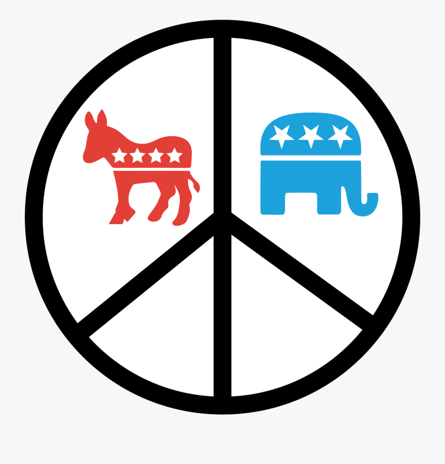 Be Political, But Don"t Be Partisan - Peace Symbol Free Clipart, Transparent Clipart