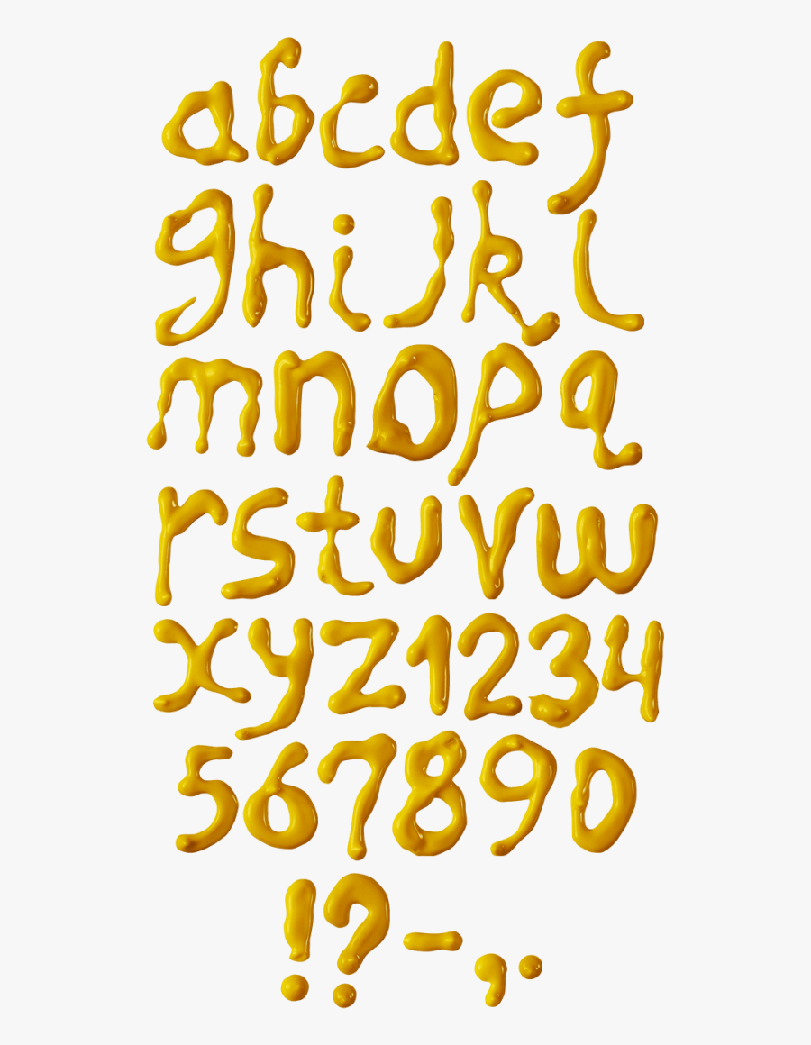 Yellow Font Handmadefont Funny - Fonts, Transparent Clipart