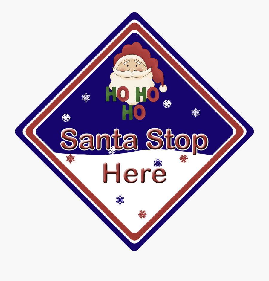 Non Personalised Santa Stop Here Ho Ho Ho Blue - Easy String Art Black And White, Transparent Clipart