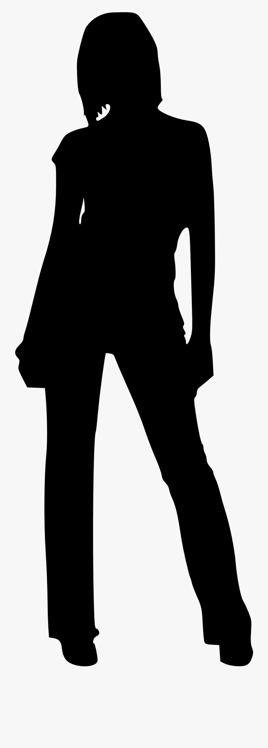 Free Woman Silhouette - Woman Silhouette Transparent Background, Transparent Clipart