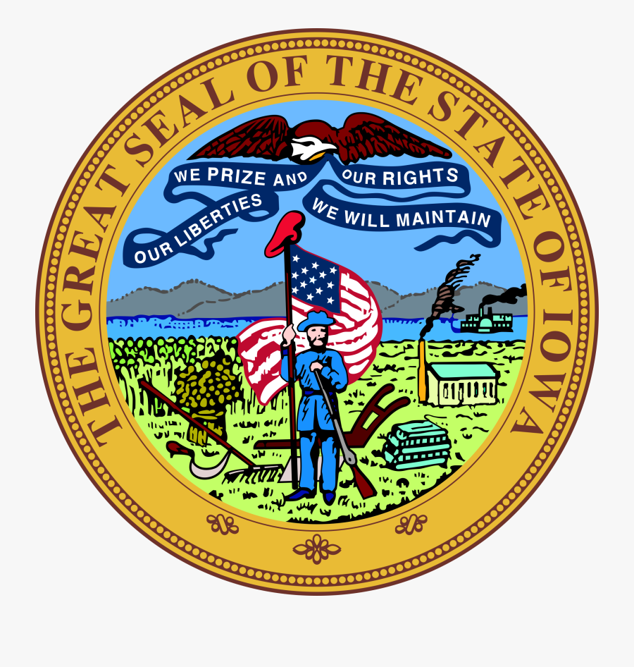 Iowa State Seal Png - Iowa Seal, Transparent Clipart