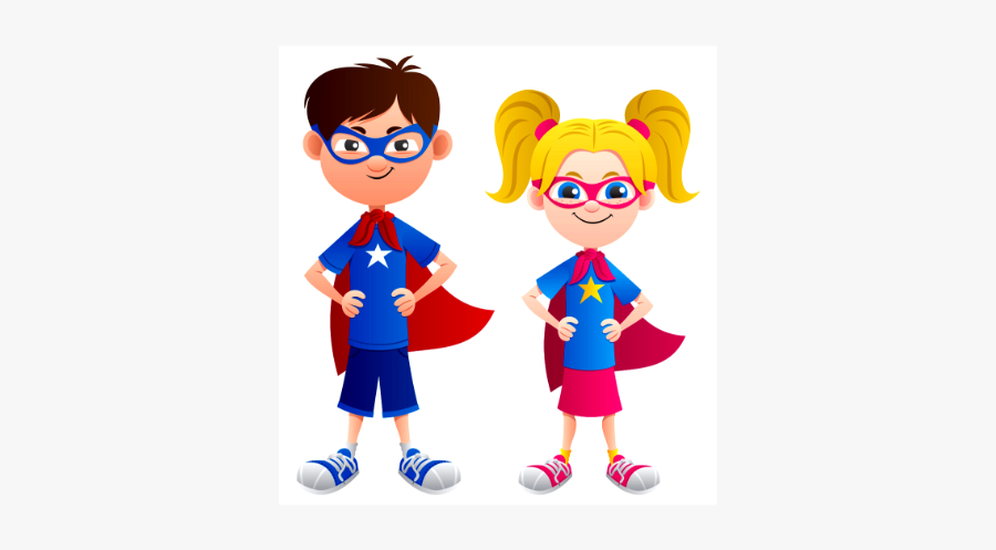 Healthy Assertiveness - Super Hero Boy And Girl, Transparent Clipart