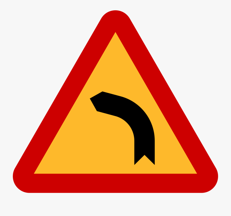 File Greek Road Sign K01l - Double Dangerous Left Curve Ahead, Transparent Clipart
