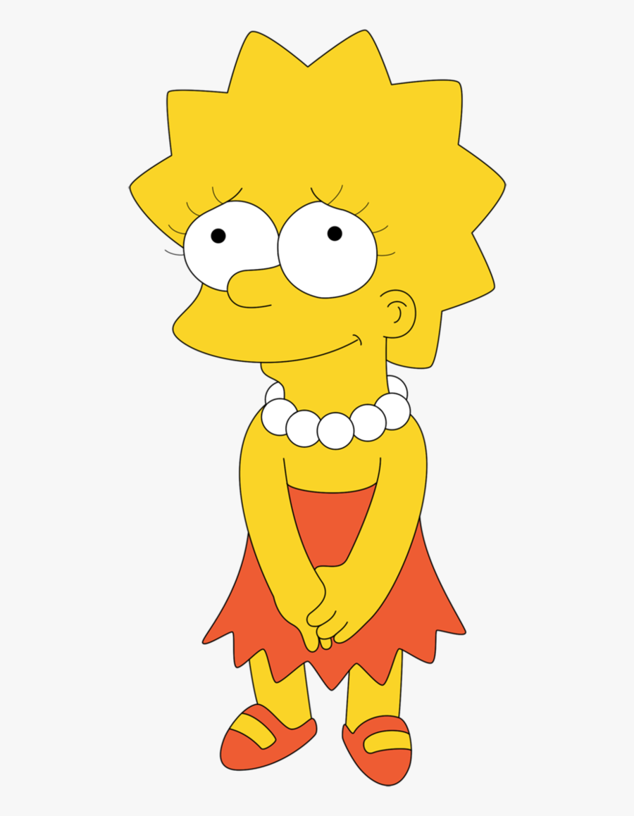 Cartoon,yellow,clip - Lisa Los Simpson Png, Transparent Clipart