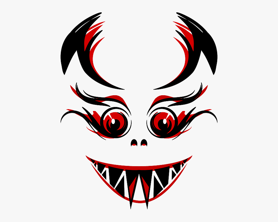 Evil, Devil, Demon, Eyes, Teeth, Fangs, Red - Vampire Png, Transparent Clipart