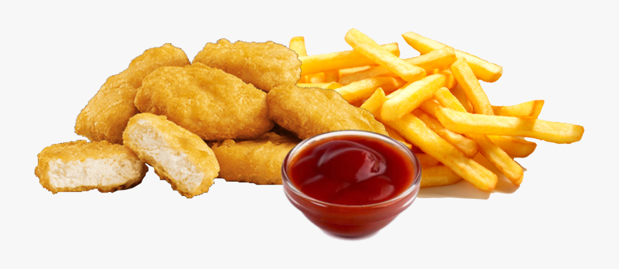 Clip Art Chicken Nuggets In French - Chicken Nuggets And French Fries