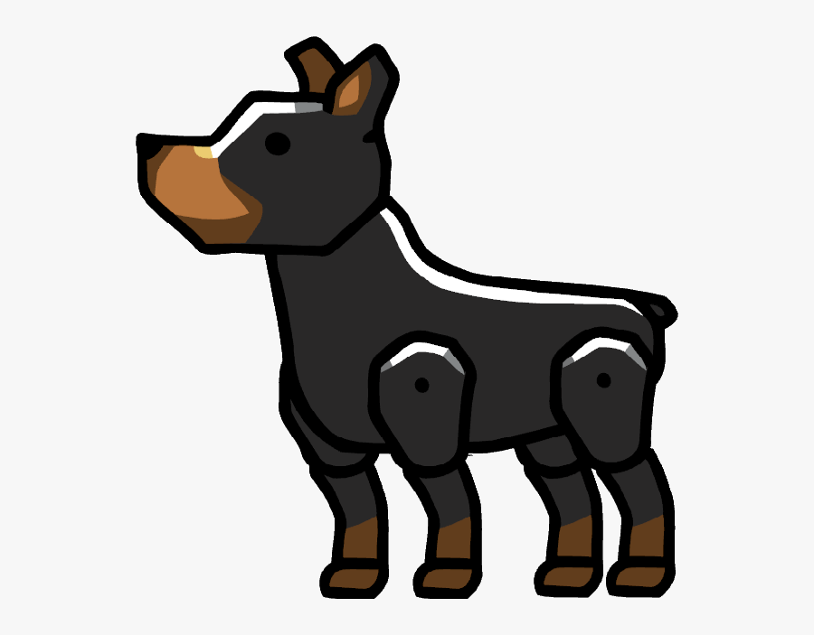 Transparent Doberman Png - Doberman Scribblenauts, Transparent Clipart