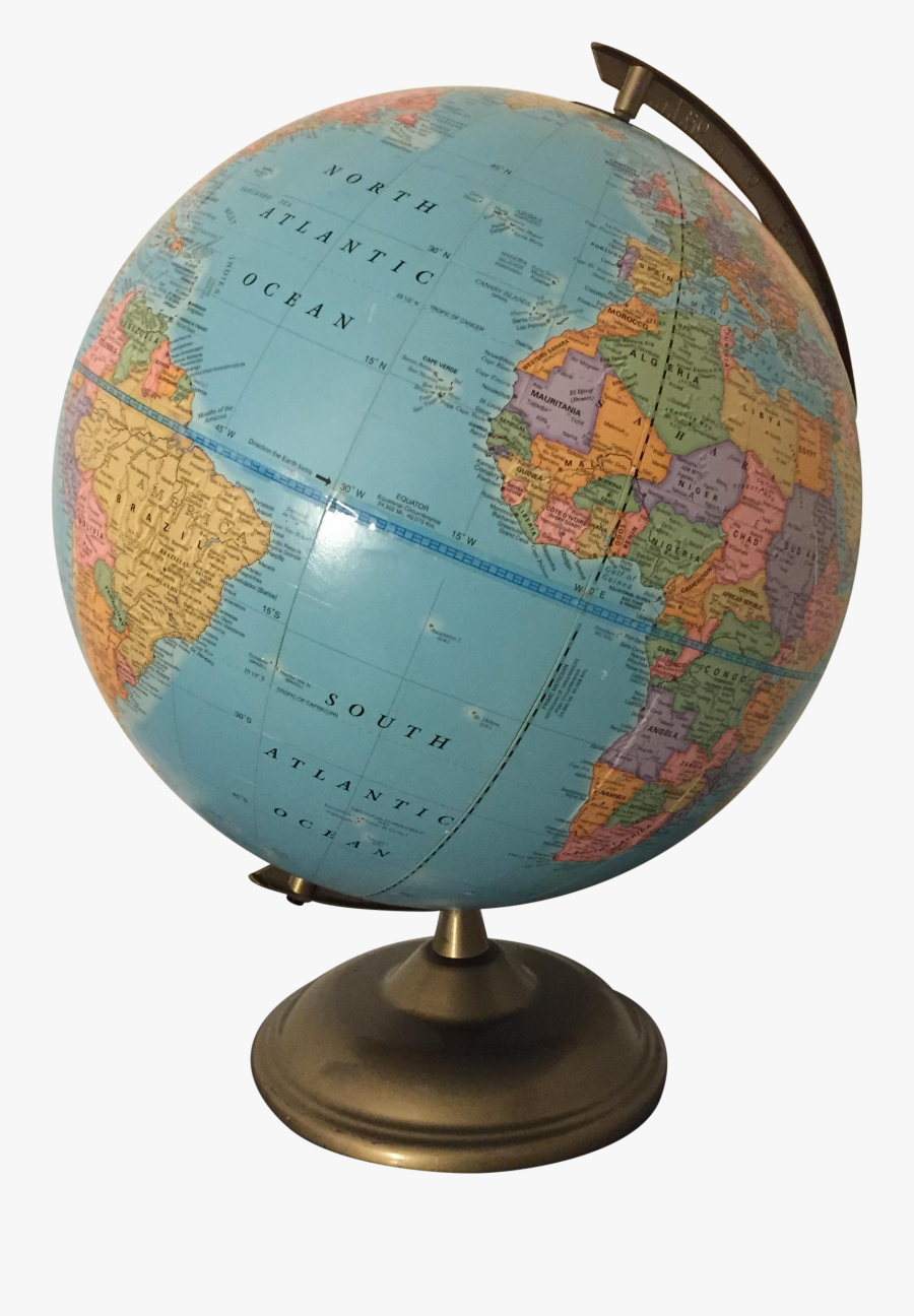 Globe Clipart Vintage - Vintage Earth Globe Png, Transparent Clipart