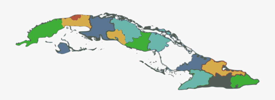 Cuba, Country, Map - Cuban Flag Over Cuba, Transparent Clipart