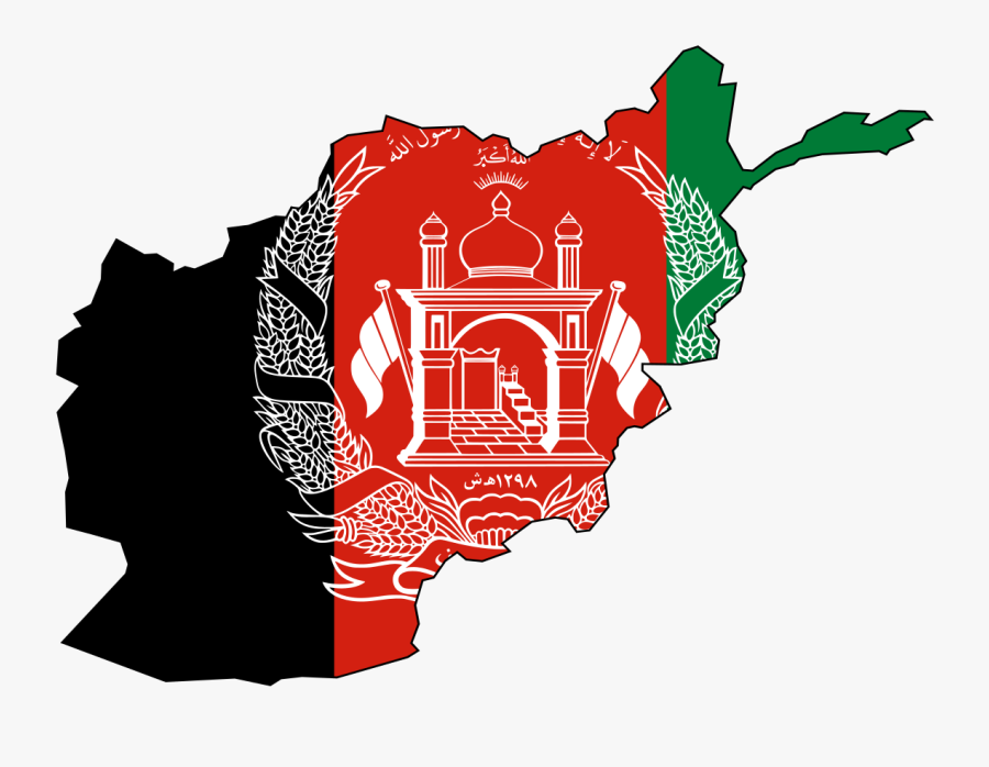 Afghanistan Flag Map, Transparent Clipart