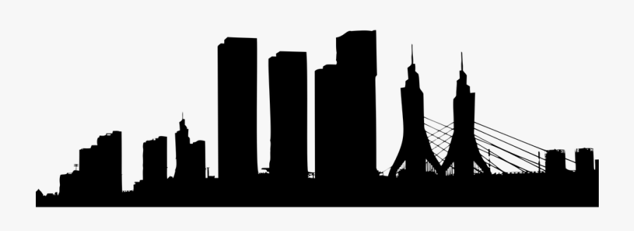 The Architecture Of The City Silhouette Skyline - Gambar Gedung Hitam Putih, Transparent Clipart